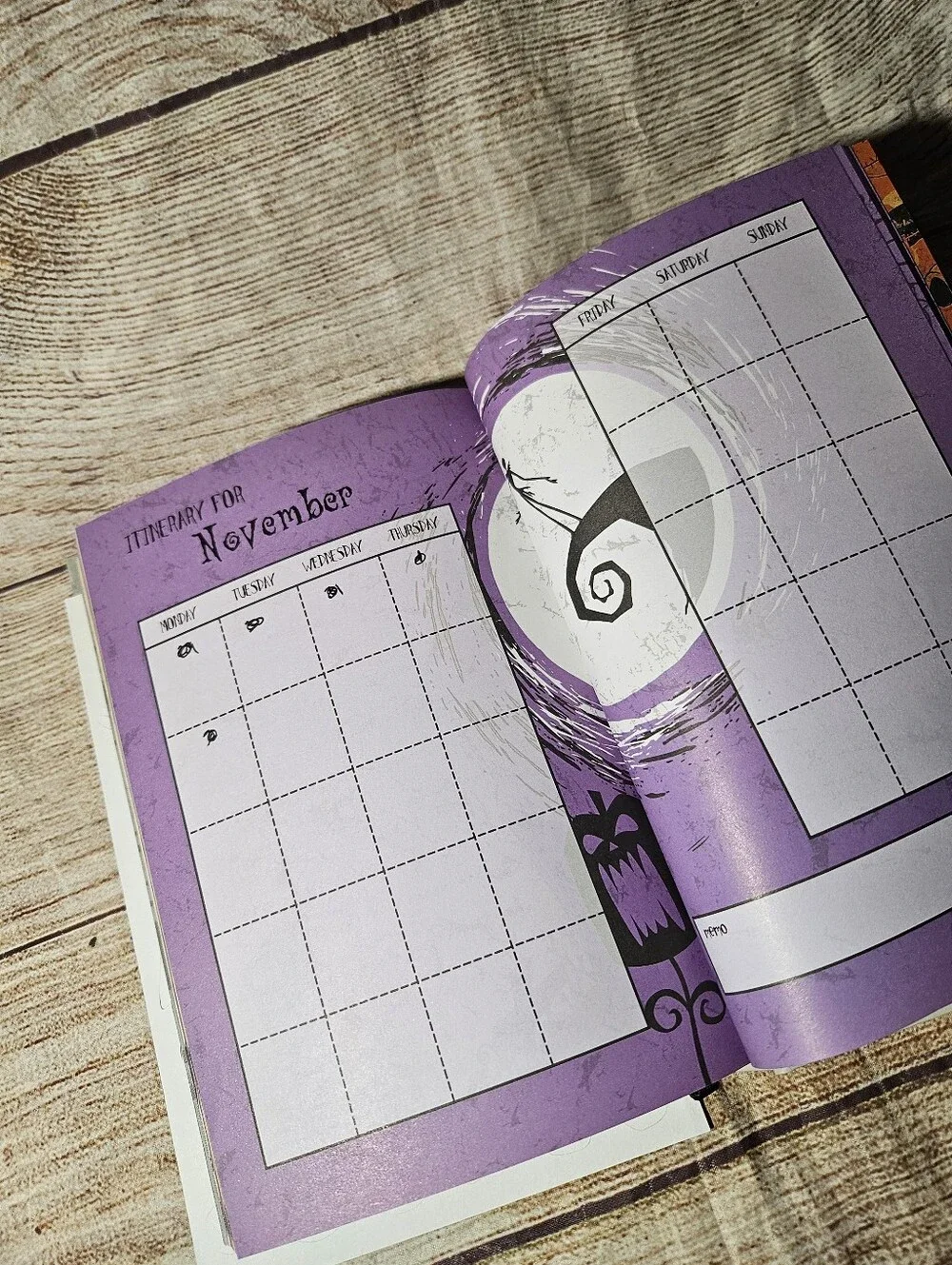 Disney Nightmare Before Christmas hard cover journal, stickers and zero pen